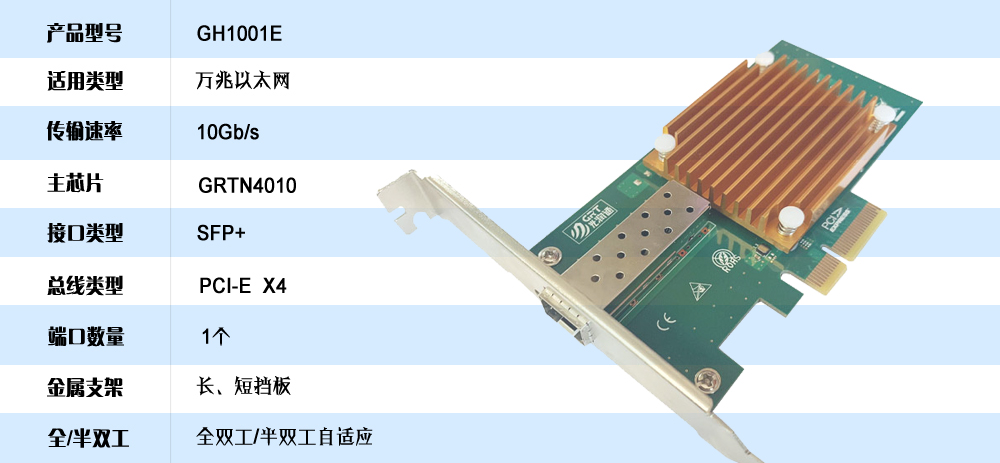 10G 單光口網卡GH1001E(圖1)